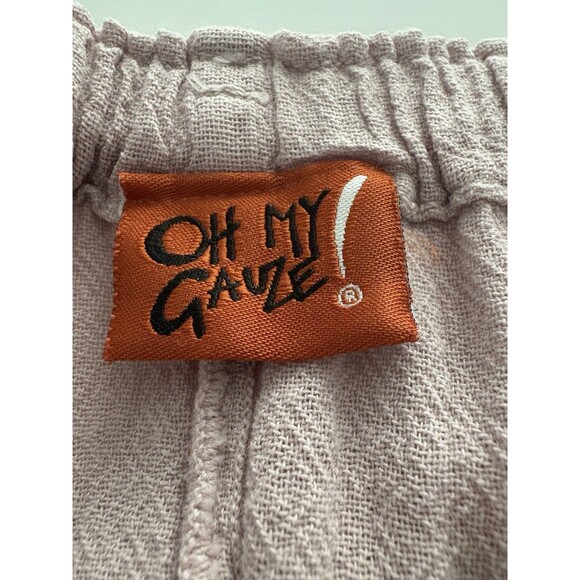 Oh My Gauze! Pants Sz 1 S/ M Dusty Rose Wide Leg Lagenlook Cotton Coastal Beach - Picture 4 of 16